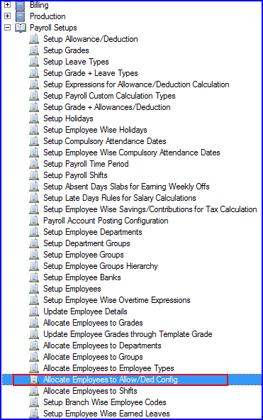 Allocate Employees to Allow-Ded Config